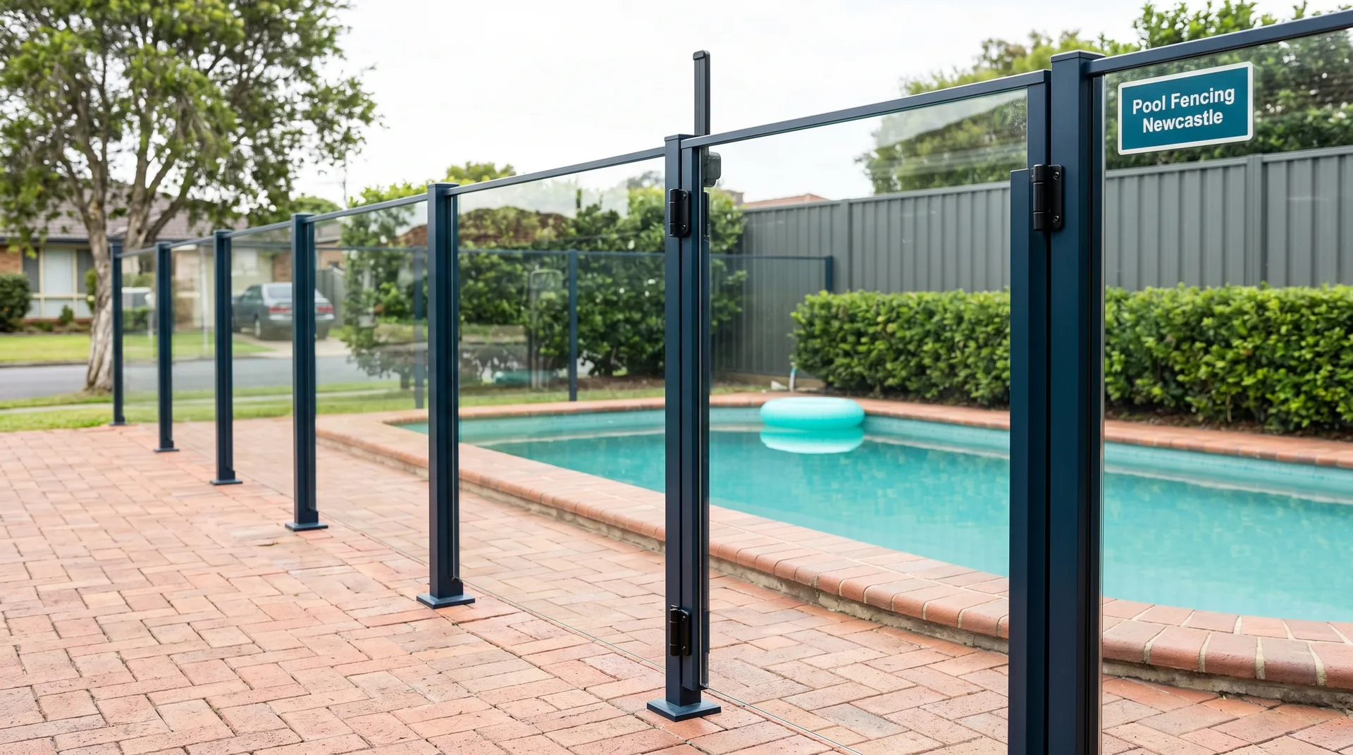 Newcastle pool with frameless glass fencing
